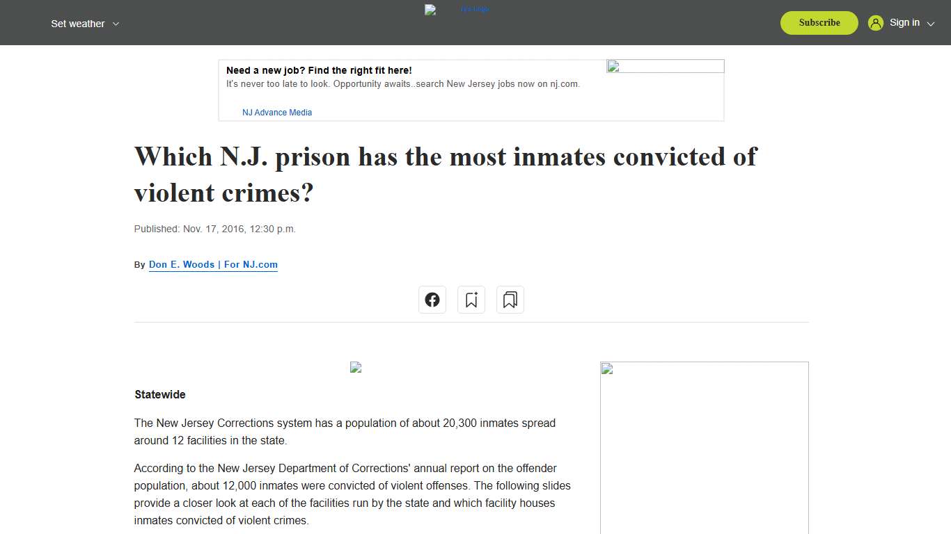 Which N.J. prison has the most inmates convicted of violent crimes? - nj.com
